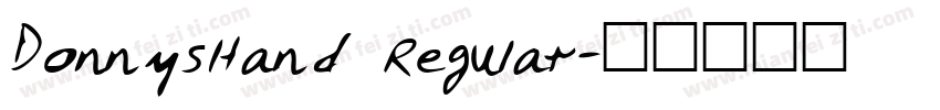 DonnysHand Regular字体转换